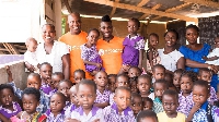 Throwback photo of Atsu with students at Becky's Foundation