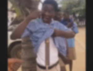 A student brandishing a machete in school