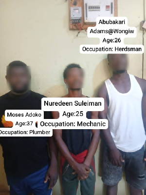 The three suspects have been remanded into prison custody
