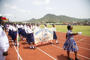Students at the 67th national 6th March parade