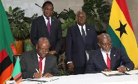 The MoU was signed during the three day visit of the Zambian president to Ghana