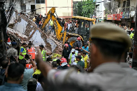 At least five killed in New Delhi building collapse