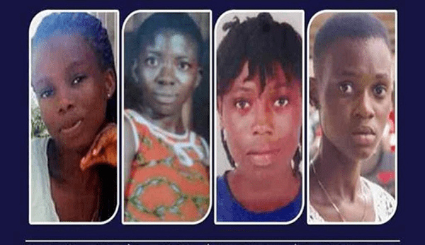 The four Takoradi girls were abducted between July and December
