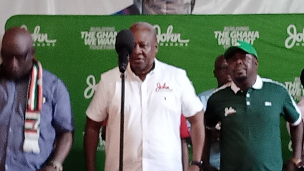 Mahama toured the Eastern Region as part of his campaign