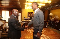 Prez Nana Addo meets Drogba