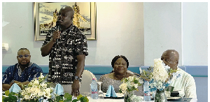 Dr Robert Amesiya speaking during the event