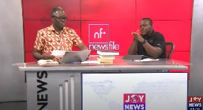 Host of Newsfile, Samson Lardy Anyenini with one of his guests
