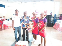 Contestants from Aggrey Memorial receiving their awards