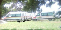 The ambulances have been parked at the Air Force Base in Accra for years