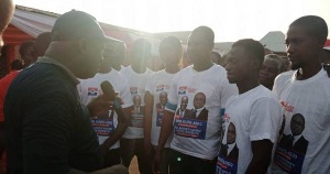 The defected members with NPP Parliamentary Candidate of the area