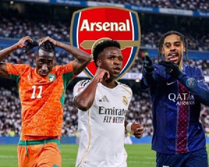 L-R: Yan Diomande, Vinicius Jr and Bradley Barcola are footballers L-R: Yan Diomande, Vinicius Jr and Bradley Barcola are footballers