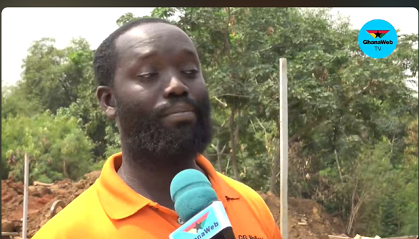 One of the affected shop owners sharing his story with GhanaWeb TV