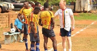 Hearts team at training