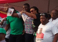 John Dumelo spotted at NDC rally