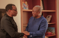 President John Dramani Mahama and AfDB's  Akinwumi A. Adesina