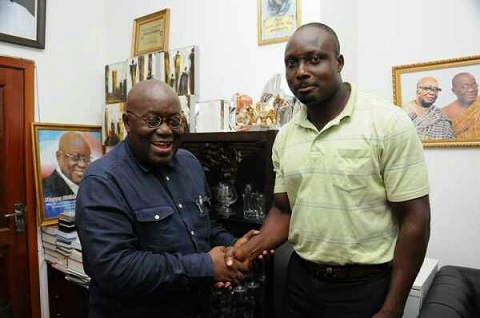 Francis Ndede Siah with President Akufo-Addo