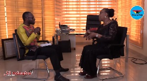 Betty Mould-Iddrisu interacting with Kwabena Kyenkyenhene Boateng, 21minutes with KKB host