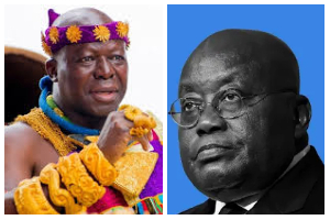 Otumfuo Osei Tutu II (left) and President Nana Addo Dankwa Akufo-Addo (right)