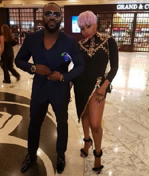 Jim Iyke with one of the ladies