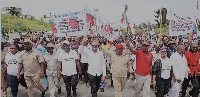 Chadema leaders and supporters take part in a demonstration organised by the opposition