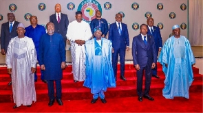 ECOWAS leaders in a group photo after a summit in Abuja