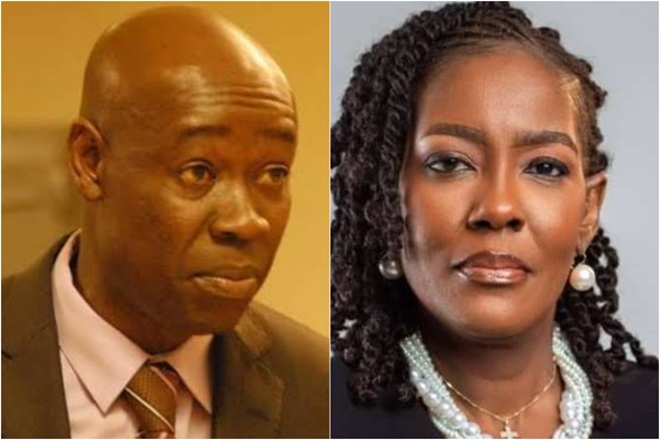 L-R: Thaddeus Sory and GBA President Efua Ghartey