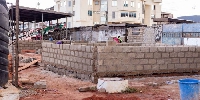 The construction of the dressing room at the Sunyani Coronation Park