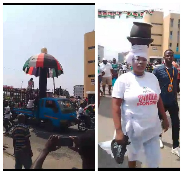 Ghanaians celebrating after NDC's victory