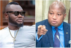 Ghanaian actor, Prince David Osei (L) has accused Samuel Okudzeto Ablakwa in the matter