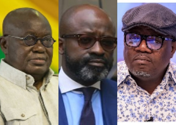 L-R: Ex President Akufo-Addo, Asante Bediatuo and Dafeamekpor
