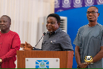 Rev Dr Charles Agede, Courage Ahorlu-Dzage and Godwin Dargbey at the event