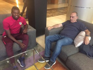 Grant is in Spain as part of his monitoring of Ghanaian players abroad