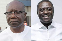 The case of Ken Ofori-Atta (L) against Captain Smart (R) has been struck out