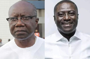 The case of Ken Ofori-Atta (L) against Captain Smart (R) has been struck out