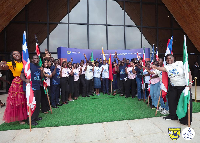 Rev Stephen Yenusom Wengam among some of the members