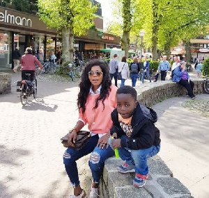Mzbel and her son, Adepa