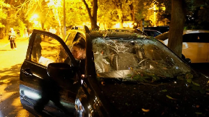 scene after deadly ballistic missile attacks on Ukraine's capital