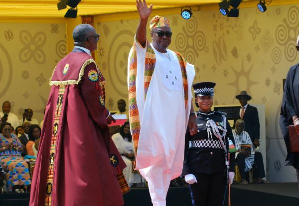 President John Dramani Mahama at his swearing in ceremony
