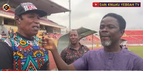 George Alhassan (left) speaking to Dan Kwaku Yeboah