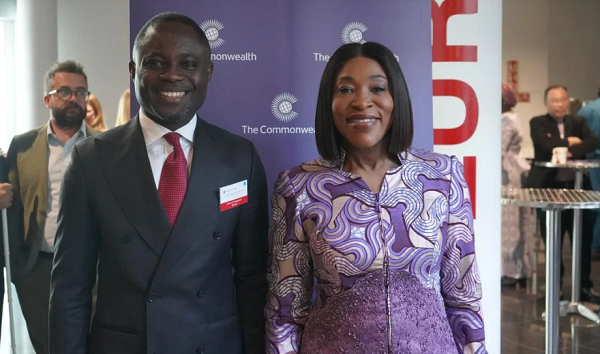 Health minister, Kwabena Mintah Akandoh and Commonwealth Secretary-General Shirley Ayorkor Botchwey