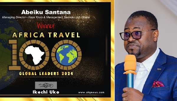 Abeiku Santana has been named among the Top Africa Travel 100 Global Leaders 2024