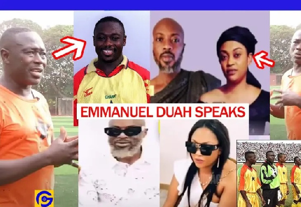 Ex-Ghana player, Emmanuel Duah and the late couple