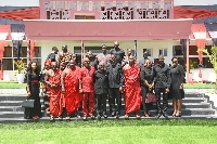 SEC delegation in a group picture with elders and leaders of the GA State