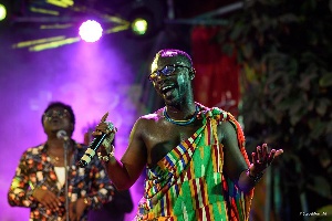 Okyeame Kwame on stage