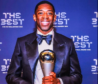 Paris Saint-Germain attacker Ousmane Dembele won the men’s FIFA Best Award