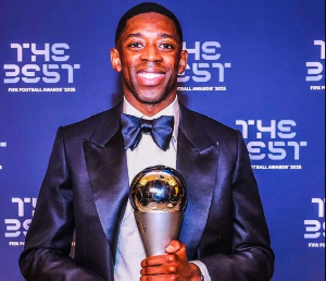Paris Saint-Germain attacker Ousmane Dembele won the men’s FIFA Best Award Paris Saint-Germain attacker Ousmane Dembele won the men’s FIFA Best Award