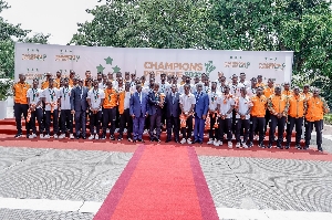 The Ivorian team met with President Ouattara after their victory