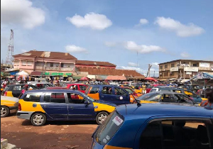 Photo of a taxi station