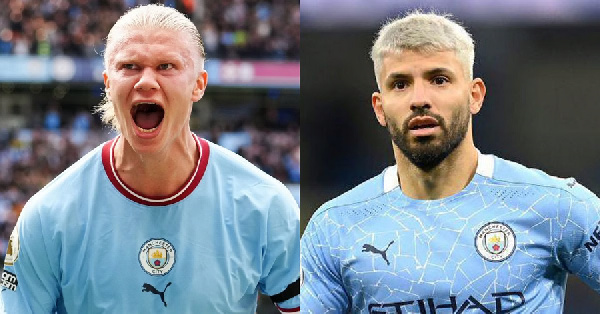 Erling Haaland and Sergio Aguero