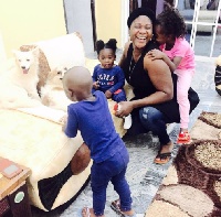 Mercy Johnson in a happy home